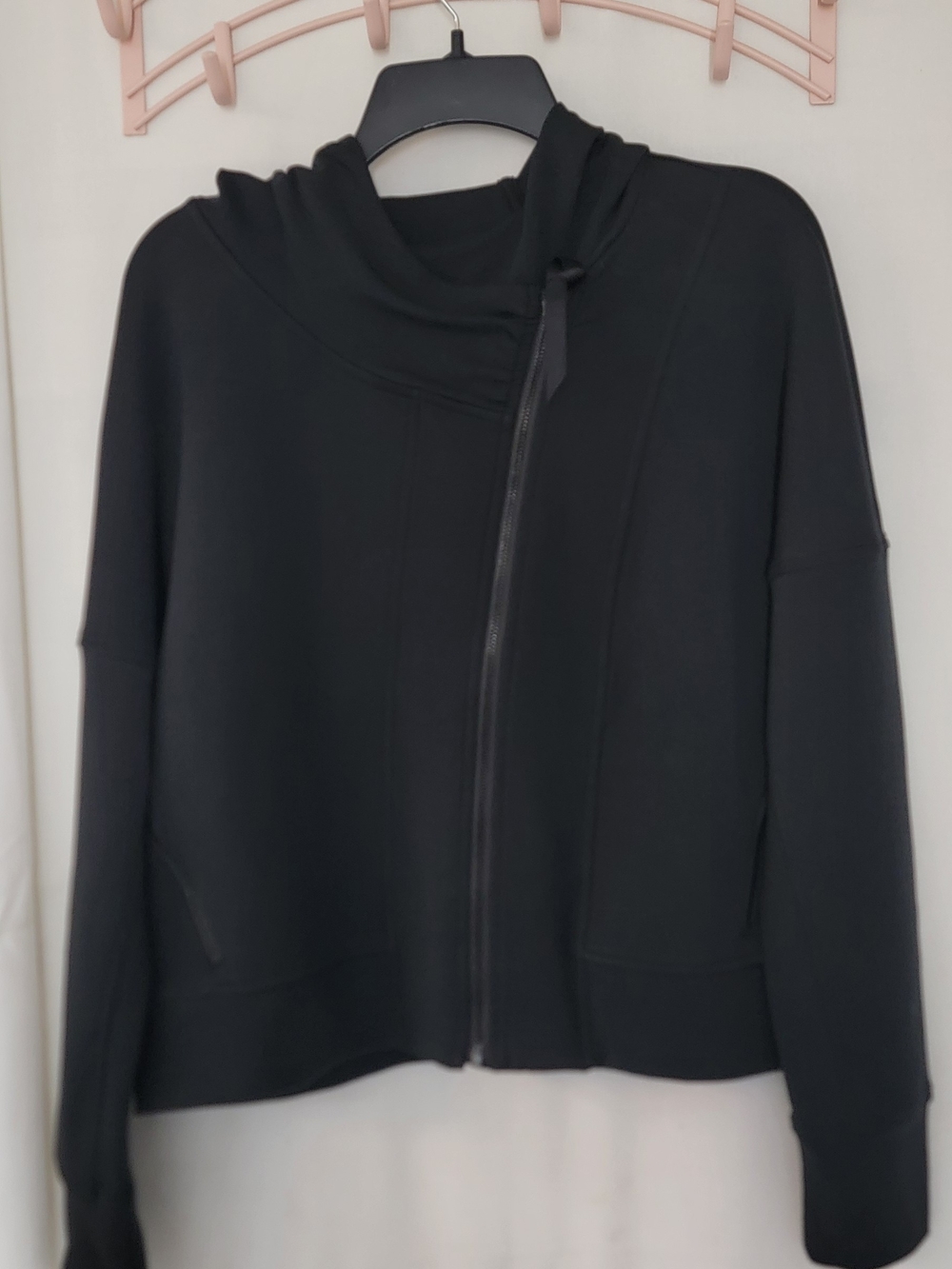 CALIA by Carrie Underwood Black Asymmetrical Zip Hoodie